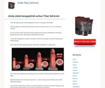 Titangeluzbekistan.com(Titan Gel sotib olish uzbekcha) Screenshot