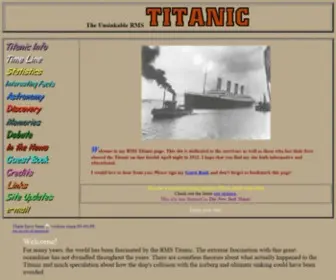 Titanicstory.com(The Unsinkable RMS TITANIC) Screenshot