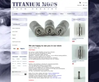 Titanium-Mods.com(Online store high class e cigarette mods. Our titanium vaping device) Screenshot