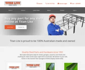Titanlite.com.au(Shed parts from Titan Garages and Sheds) Screenshot