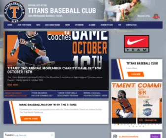 Titansbaseball.ca(Titans Baseball Club) Screenshot