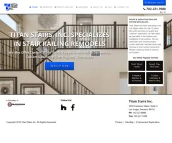 Titanstairs.com(Stair Railing Remodels) Screenshot