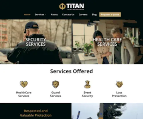 Titansure.com(Titan Security) Screenshot