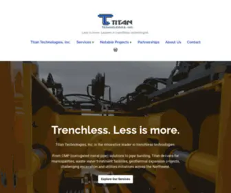 Titantechidaho.com(Trenchless. Less) Screenshot