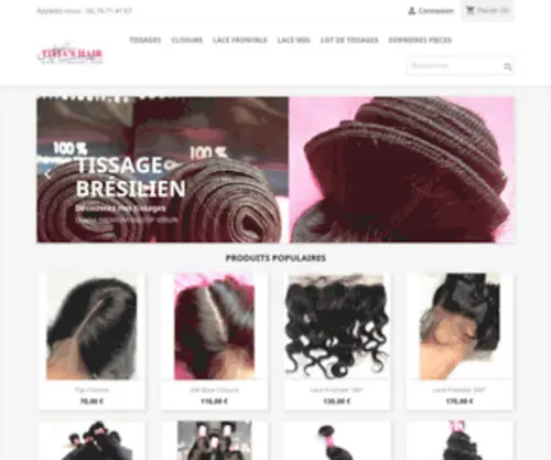 Titiashair.fr(Tissages brésiliens Raw Hair) Screenshot
