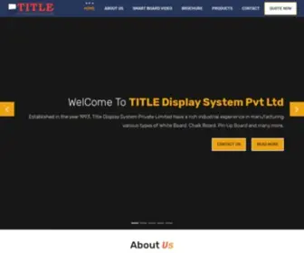 Titledisplayboard.com(TITLE Display System Pvt Ltd) Screenshot