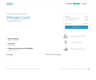 Titleget.com(The premium domain name) Screenshot