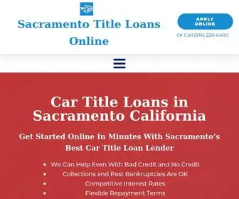 Titleloansacramento.com(Best Auto and Car Title Loans Online Fast) Screenshot