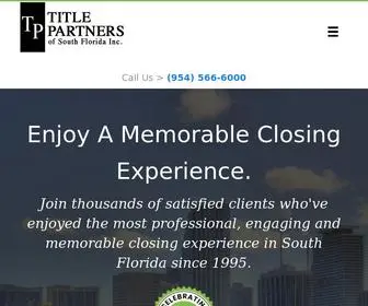 Titlepartnersofsofl.com(Title Partners of South Florida) Screenshot