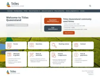 TitlesqLD.com.au(Titles Queensland) Screenshot