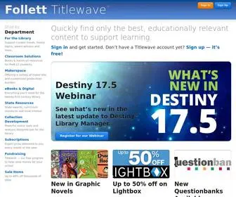 Titlewave.com(Follett Content Solutions) Screenshot