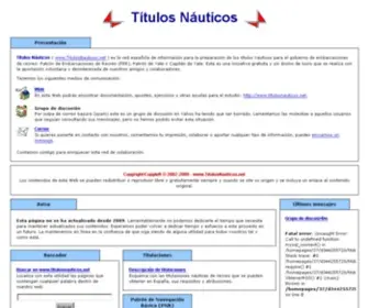 Titulosnauticos.net(Téulos Né¬ticos) Screenshot