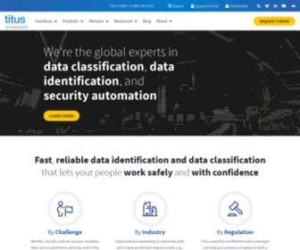 Titus.com(Titus Software for Data Classification) Screenshot