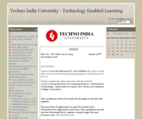 Tiutel.org(Techno India Unversity) Screenshot