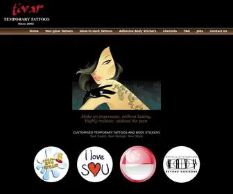 Tivar.com.sg(Custom Temporary Tattoos Singapore) Screenshot