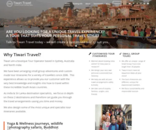 Tiwaritravel.com(India & Sri Lanka Travel Specialists) Screenshot