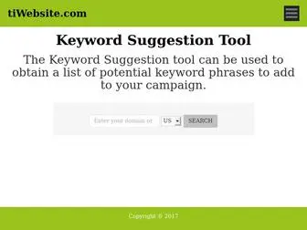 Tiwebsite.com(Google's keyword suggestion tool) Screenshot