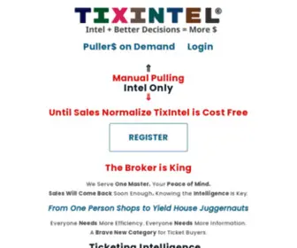 Tixintel.com(TixIntel provides the following primary benefits) Screenshot