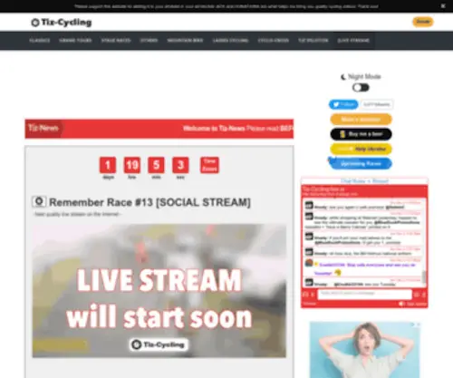 Tiz-CYcling-Live.io(Tiz-Cycling Live Stream) Screenshot