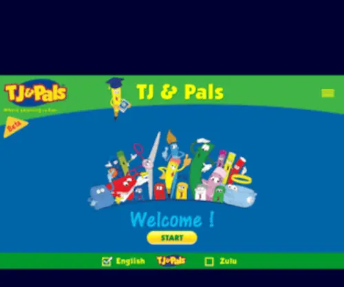 Tjandpals.com(TJ and Pals) Screenshot