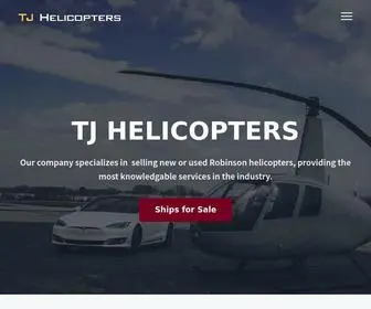 Tjhelicopters.com(Buy and sell new/used Robinson R44) Screenshot