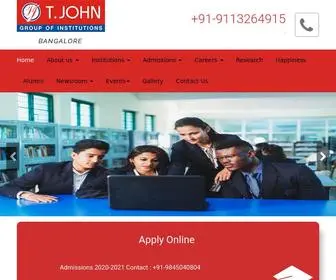 Tjohncollege.com(T John College) Screenshot