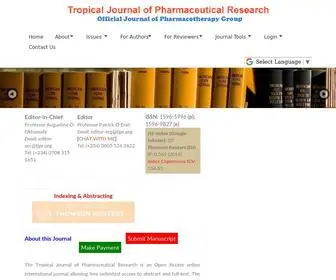 TJPR.org(Tropical Journal of Pharmaceutical Research) Screenshot