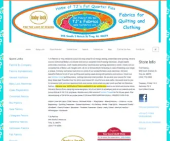 TJsfabrics.com(TJ's Fabrics) Screenshot