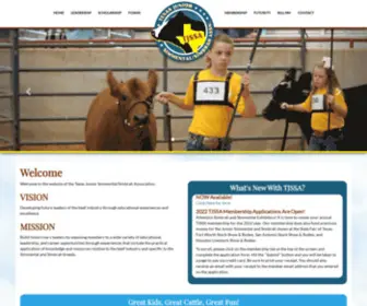 TJssa.com(Texas Junior Simmental/Simbrah Association) Screenshot