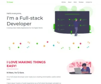 TJwgore.com(TJ Gore's Portfolio) Screenshot
