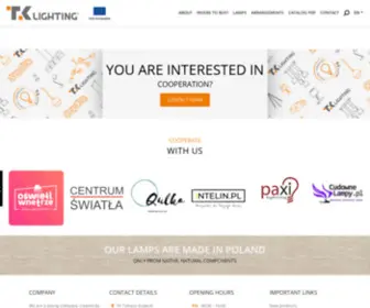 TK-Lighting.eu(Producent lamp z Częstochowy) Screenshot