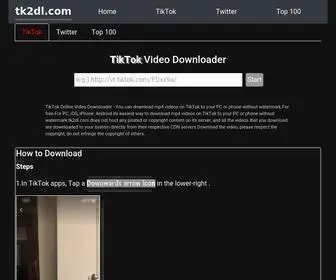 TK2DL.com(TikTok Online Video Downloader) Screenshot