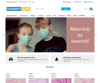 Tkaniny24.pl(Tkaniny, materiały do szycia, tanie tkaniny na metry) Screenshot