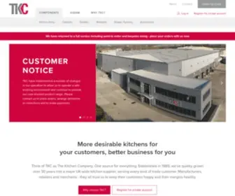 TKC.co.uk(Leading supplier to the UK & Ireland kitchen and bedroom industry) Screenshot