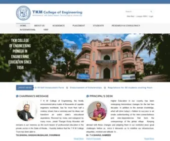 TKmce.ac.in(TKM College of Engineering) Screenshot