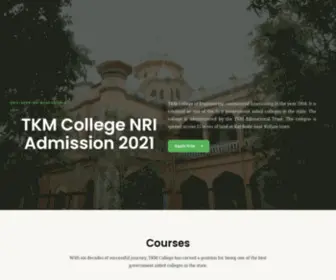 TKmcollegeofengineering.com(TKM College Of Engineering) Screenshot