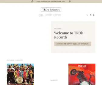 Tkohrecords.com(TKOh Records) Screenshot