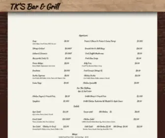 TKsrestaurant.com(Menu) Screenshot