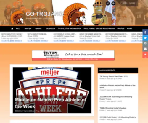 TKtrojanathletics.org(Thornapple Kellogg High School) Screenshot