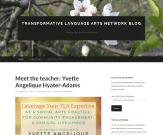 Tlablog.org(Transformative Language Arts Network Blog) Screenshot