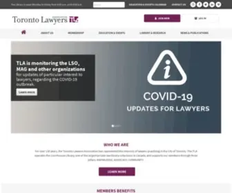 Tlaonline.ca(Toronto Lawyers Association (TLA)) Screenshot