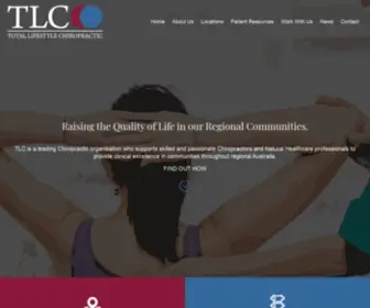 Tlcaustralia.com(Chiropractic Group Regional Australia) Screenshot