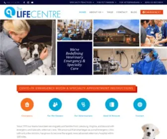 TLcvets.com(The LifeCentre Emergency & Specialty Veterinarians in Leesburg) Screenshot