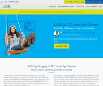 TLcvision.com(TLC Laser Eye Centers) Screenshot