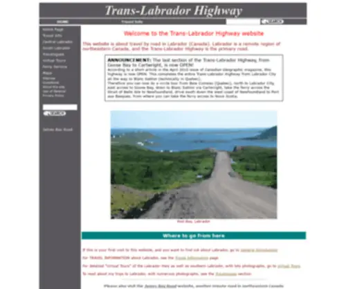 TLHWY.com(Trans-Labrador Highway website) Screenshot
