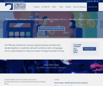 Tma149.ca(The Toronto Musicians' Association) Screenshot