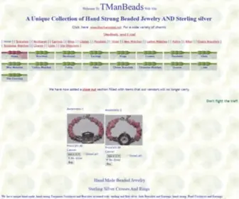 Tmanbeads.net(Hand strung beaded jewelry necklaces and beaded bracelets) Screenshot