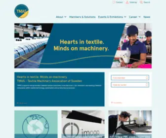 Tmas.se(Textile Machinery Association of Sweden) Screenshot