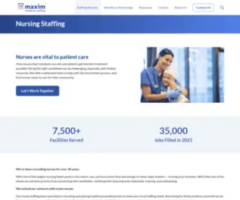 Tmaxnursing.com(Travel Nursing Company) Screenshot