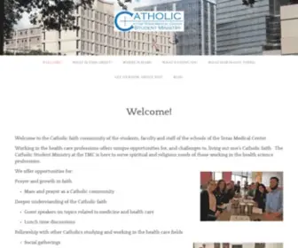 TMC-Catholic.org(Catholic Student Ministry at the TMC) Screenshot